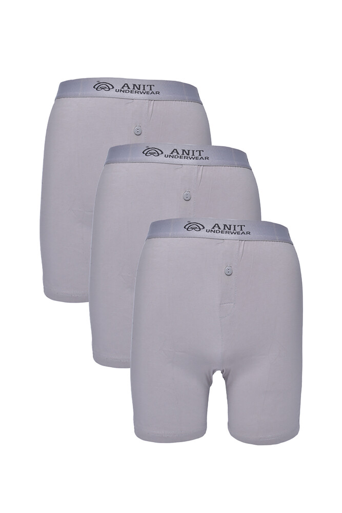 Anıt 1114 Likralı  Uzun Paça 3'Lü Boxer Gri - 1