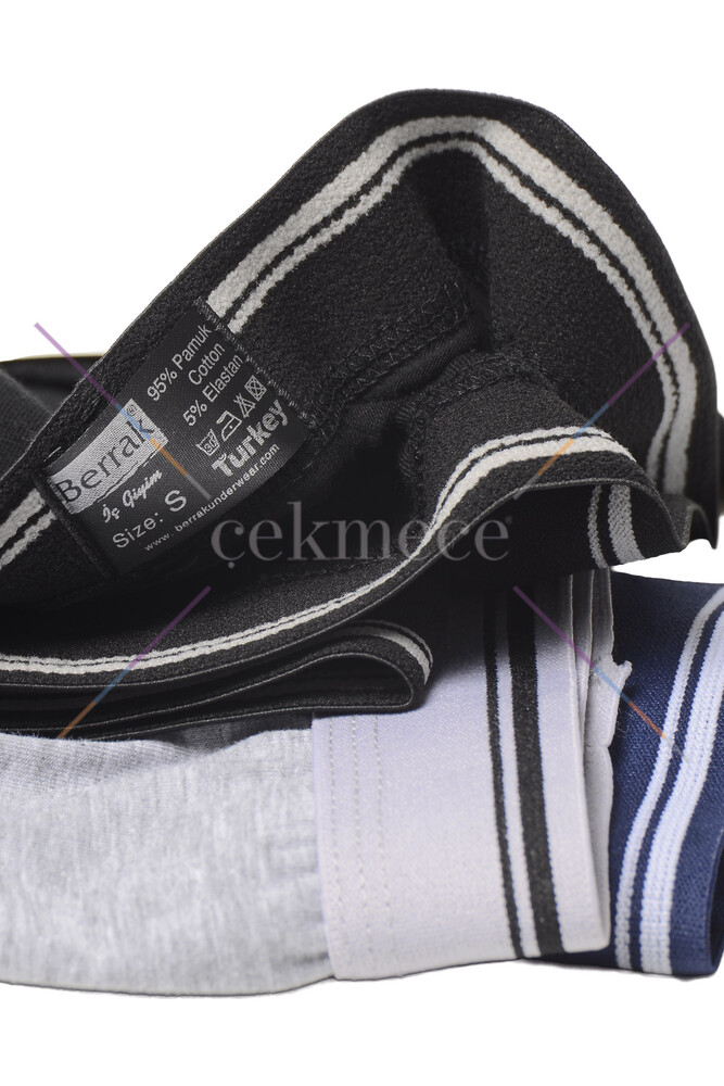 Berrak 1097 Erkek 6'lı Likralı Boxer Siyah - 2