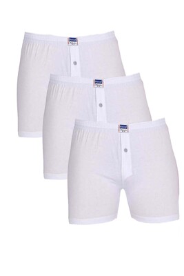 Berrak 1099 3'Lü  Erkek Boxer Beyaz 