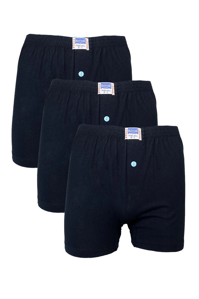 Berrak 1099 3'Lü  Erkek Boxer Lacivert - 1