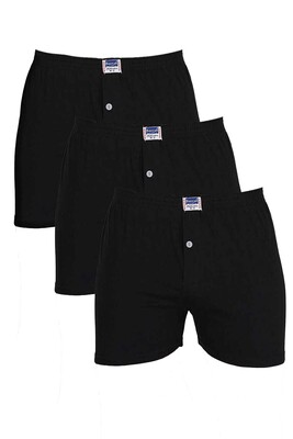 Berrak 1099 3'Lü  Erkek Boxer Siyah 