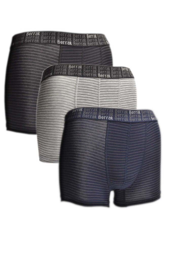 Berrak - Berrak 4475 3'lü Boxer Çok Renkli