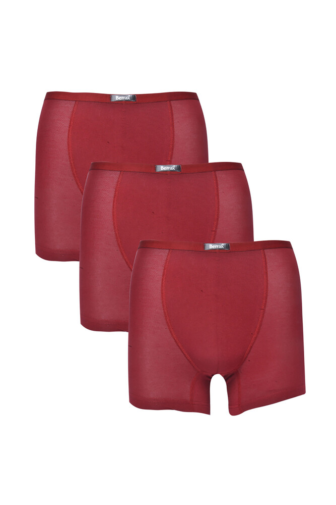 Berrak 4488 3'Lü  Erkek Boxer Bordo - 1
