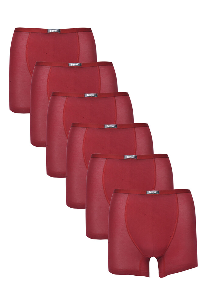 Berrak 4488 6'Lı  Erkek Boxer Bordo - 1
