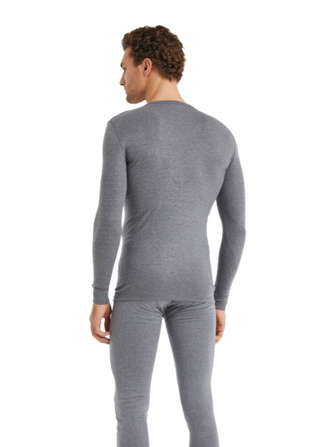 Blackspade Unisex Termal Tişört 2. Seviye 1257 - Üst Gri Melanj - 5