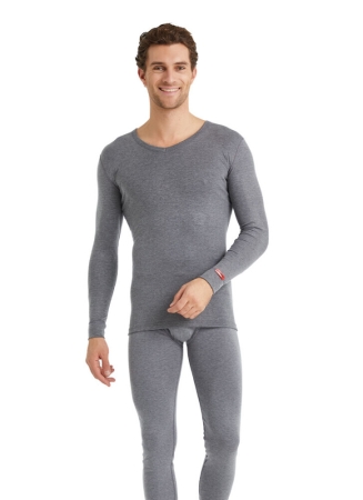 Blackspade Unisex Termal Tişört 2. Seviye 1257 - Üst Gri Melanj - 4