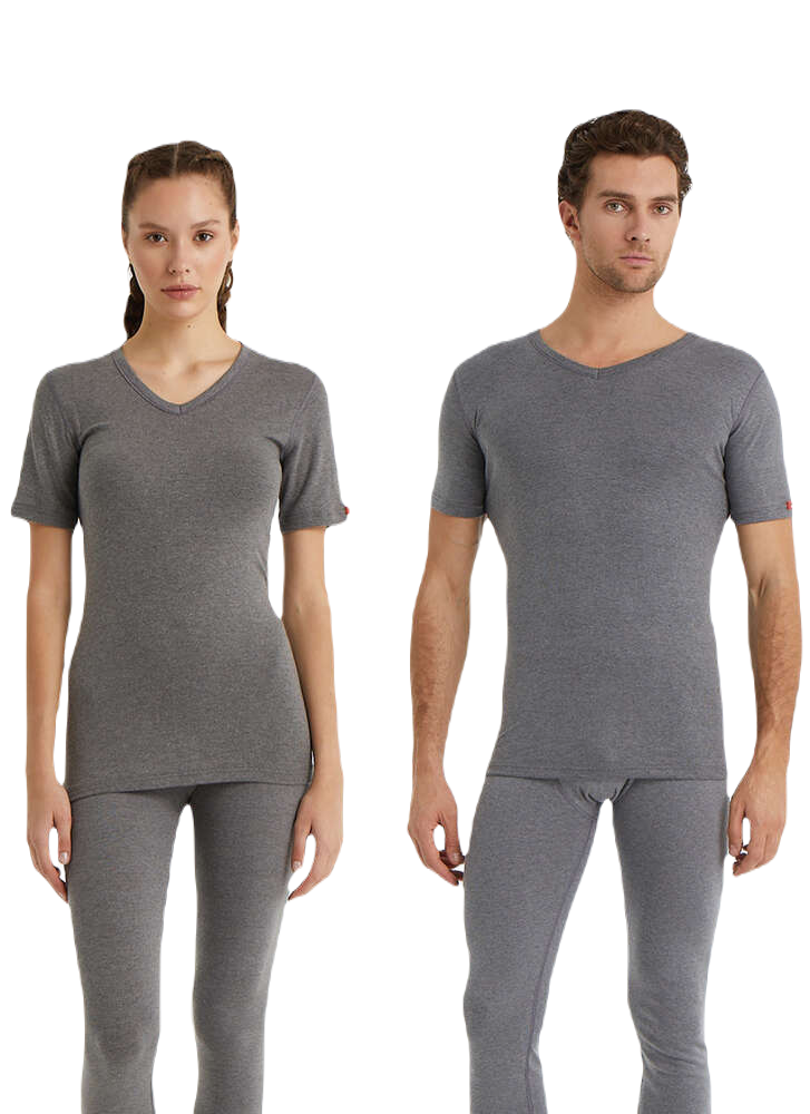Blackspade Unisex Termal Tişört 2. Seviye 1263 Gri Melanj - 1