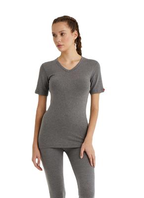 Blackspade Unisex Termal Tişört 2. Seviye 1263 Gri Melanj - 3