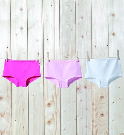 Blackspade Kız Çocuk Boxer 3'lü Paket 1295 - Fuşya Pembe Beyaz