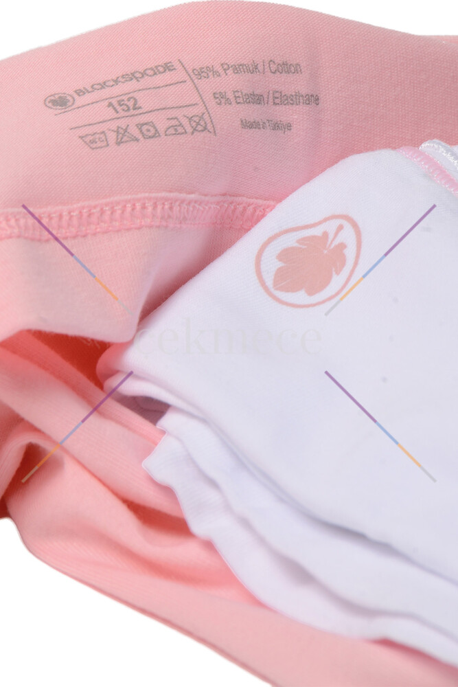 Blackspade Kız Çocuk Atlet 2'li Paket 1296 - Beyaz - 3