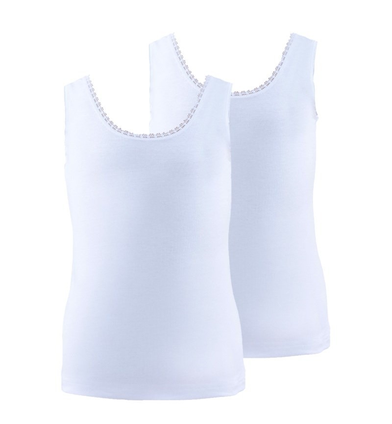 Blackspade Kız Çocuk Atlet 2'li Paket 1297 - Beyaz - 1