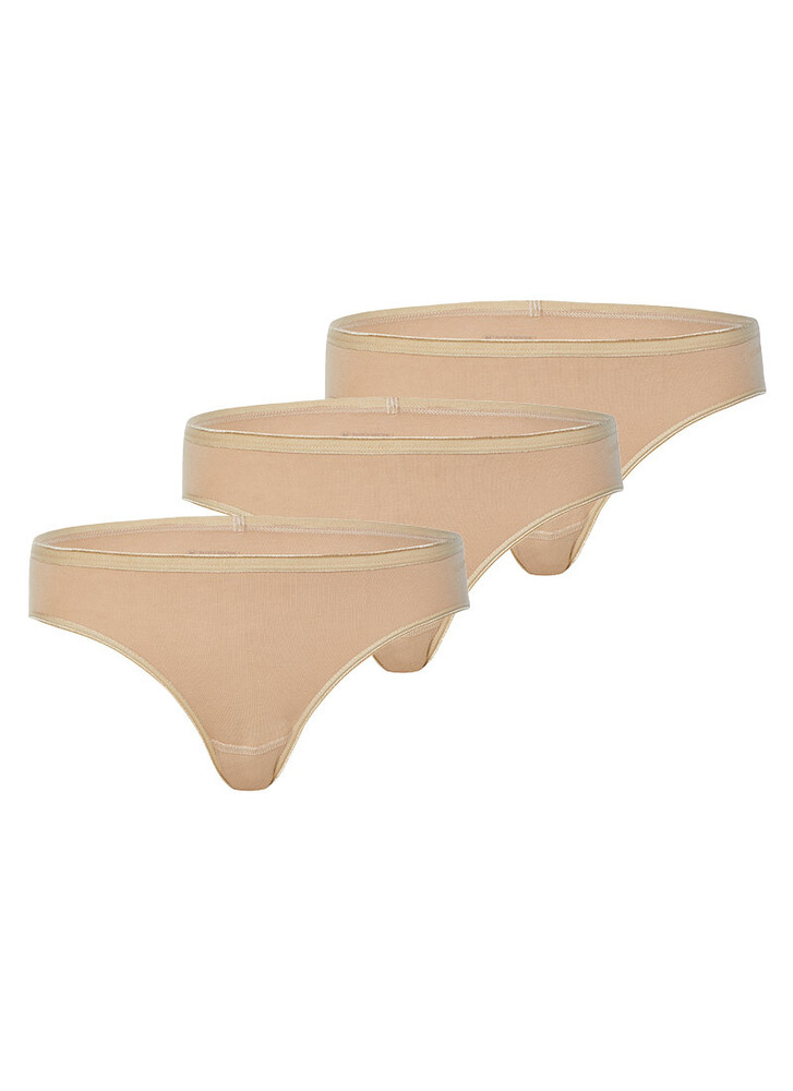 Blackspade Kadın Slip Külot 3'lü Paket Essential 1575 - Ten - 1