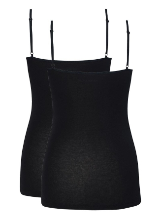 Blackspade Kadın İnce Askılı Atlet 2'li Paket Essential 1591 - Siyah - 2