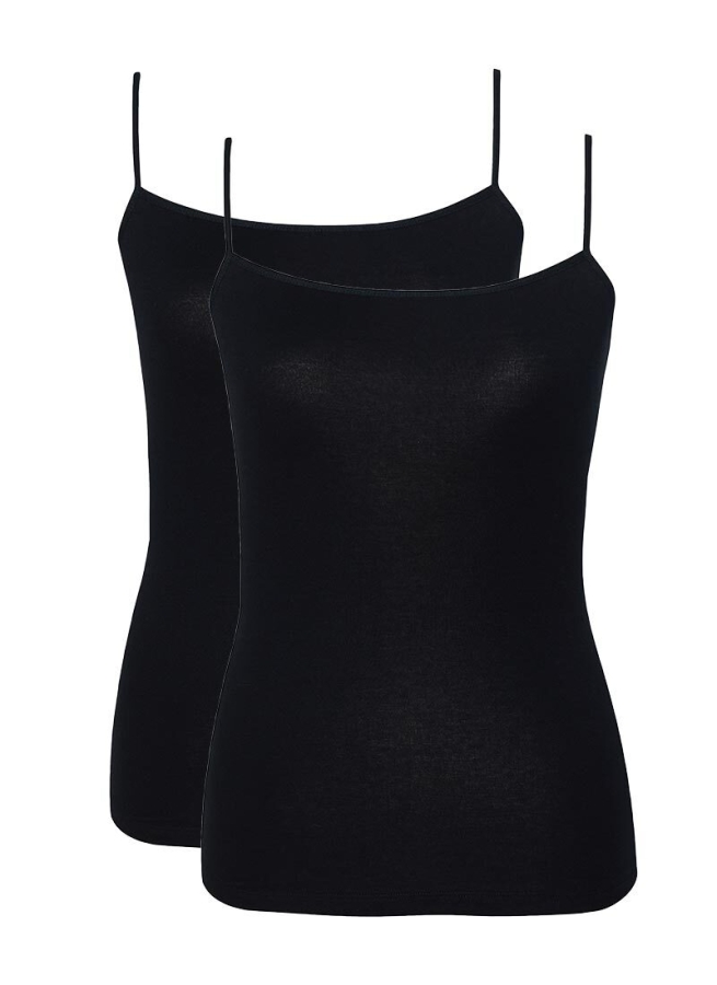 Blackspade Kadın İnce Askılı Atlet 2'li Paket Essential 1592 - Siyah - 1