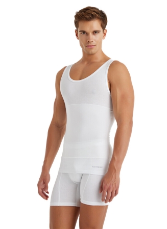 Blackspade Erkek Korse Atlet 9209 - Beyaz