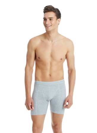 Blackspade Erkek Pamuk Elastan Retro Boxer Tender Cotton 9216 - Gri Melanj