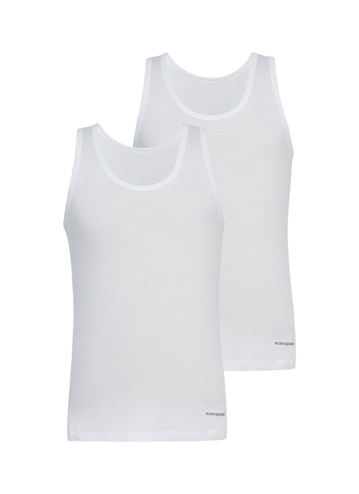 Blackspade Erkek Atlet 2'li Paket Loose Fit 9225 - Beyaz - 1