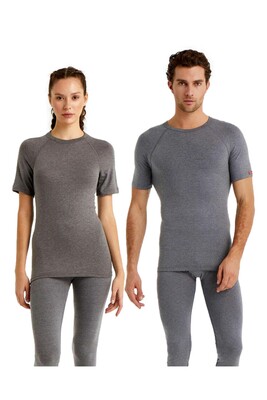 Blackspade Unisex Termal Tişört 2. Seviye 9258 - Gri Melanj