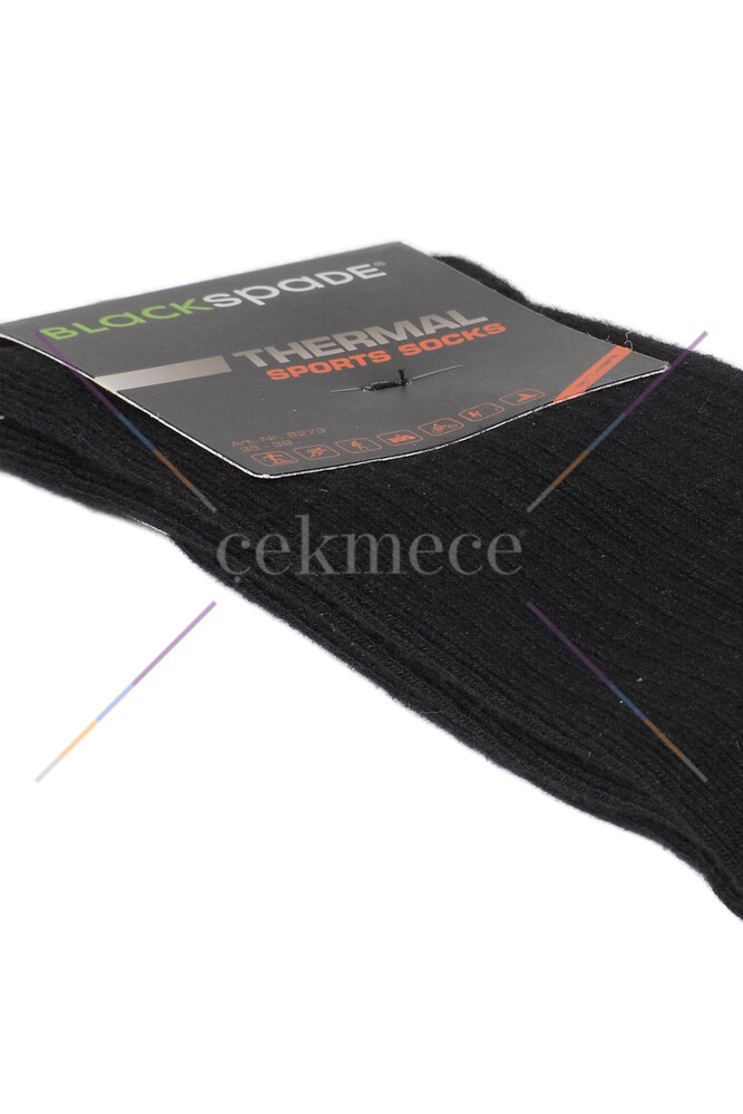 Blackspade Unisex Kısa Termal Çorap 9273 - Siyah - 2