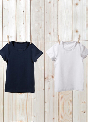 Blackspade Erkek Çocuk Atlet 2'li Paket 9397 - Beyaz Lacivert