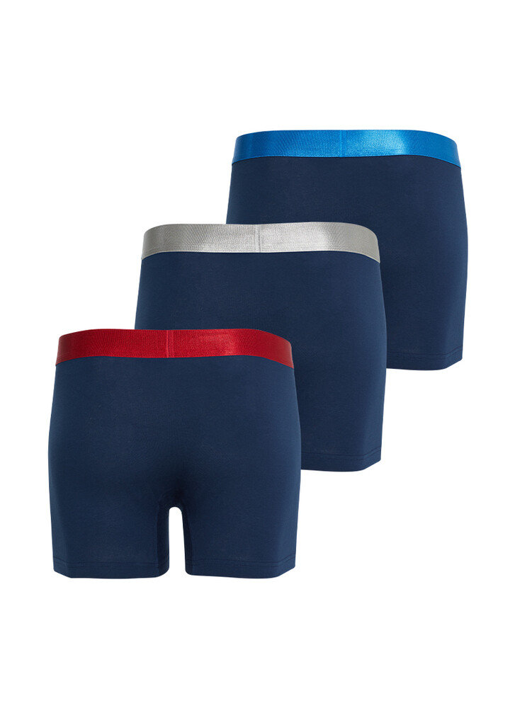 Blackspade Erkek Boxer 3'lü Paket Modern Basics 9471 - Mavi - 2