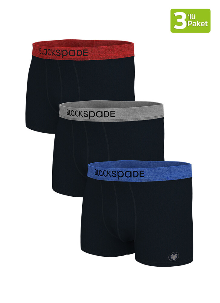 Blackspade Erkek Boxer 3'lü Paket Modern Basics 9471 - Siyah - 1