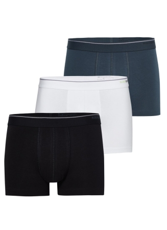 Blackspade Erkek Boxer - Shorty 3'lü Paket Tender Cotton 9670 - Beyaz Siyah Antrasit