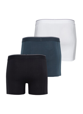 Blackspade Erkek Boxer 3'lü Paket Tender Cotton 9673 - Beyaz Siyah Antrasit - 2