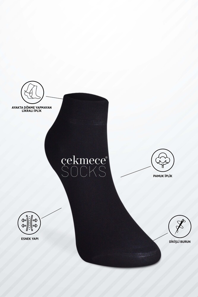Çekmece 12'Li Unisex  Basic Patik Beyaz - 4