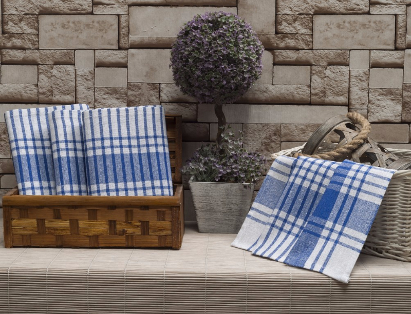 Çekmece 3′lü Kurulama Bezi 50x70 Mavi - 1