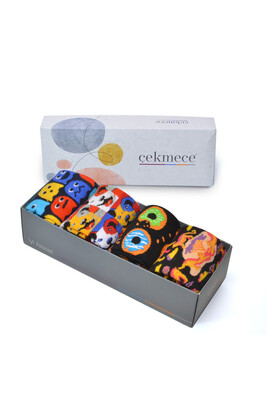 Çekmece 4'Lü Unisex Hareketli Çorap Packman Dog
