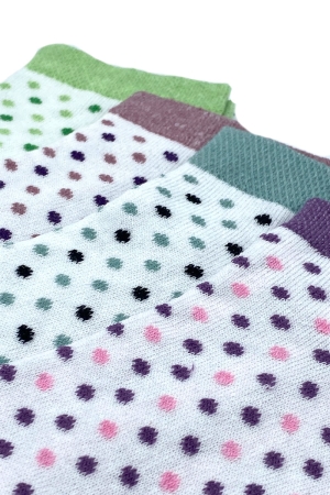 Çekmece 4′Lü Soft Cotton Nokta Desenli Unisex Patik - 3