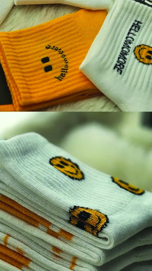 Çekmece 5&prime;li Kadın Desenli Çorap SMILE - 1