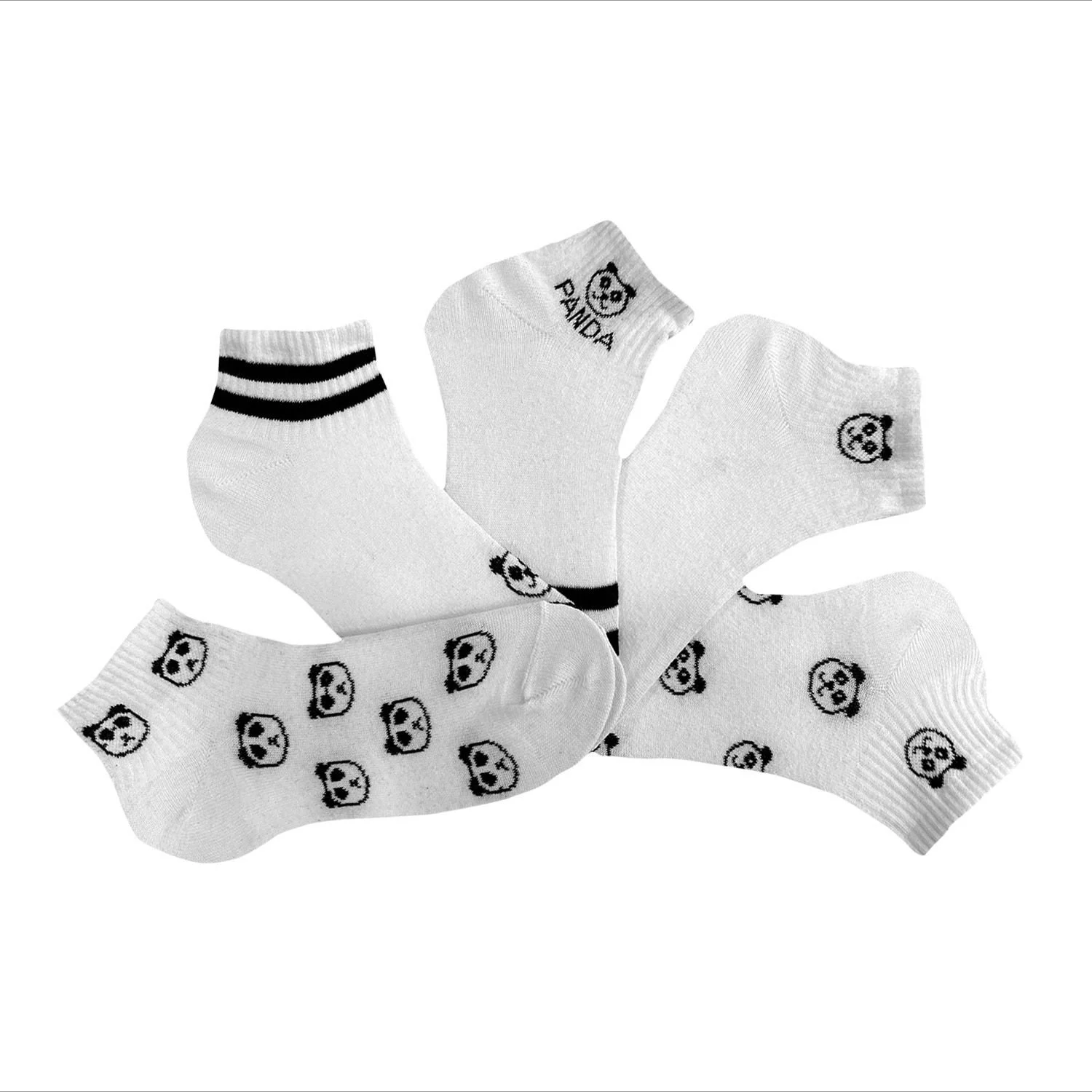 Çekmece 5&prime;li Unisex Panda Desenli Konç Soket - 7
