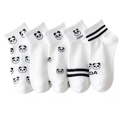 Çekmece 5&prime;li Unisex Panda Desenli Konç Soket - 2