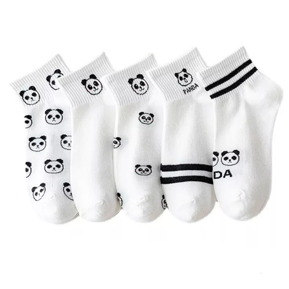 Çekmece 5&prime;li Unisex Panda Desenli Konç Soket - 2