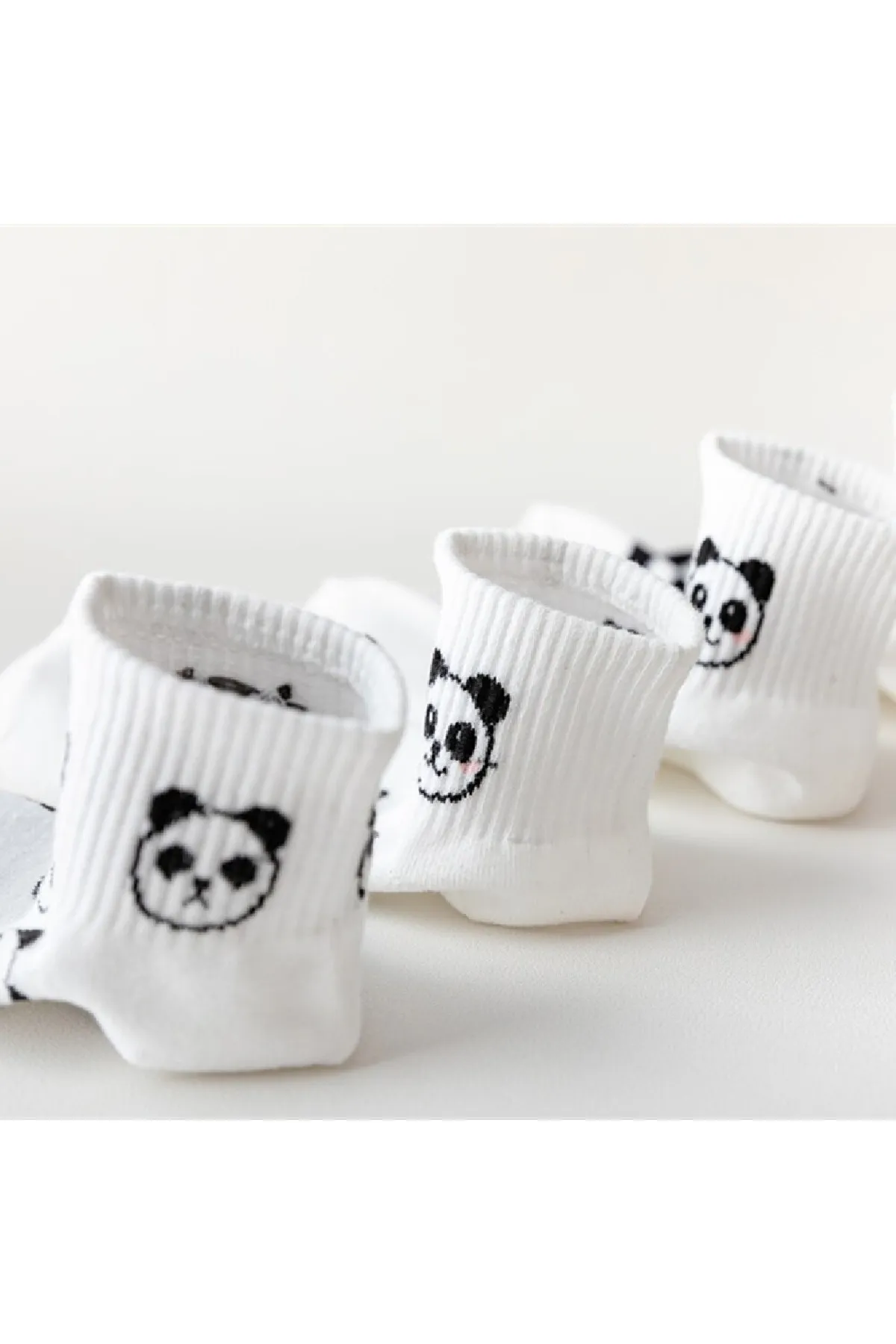 Çekmece 5&prime;li Unisex Panda Desenli Konç Soket - 3