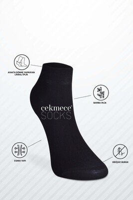 Çekmece 6'lı Unisex  Bambu Patik Canlı - 7