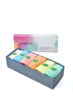 Çekmece 6&prime;Lı Unisex  Bambu Patik Soft