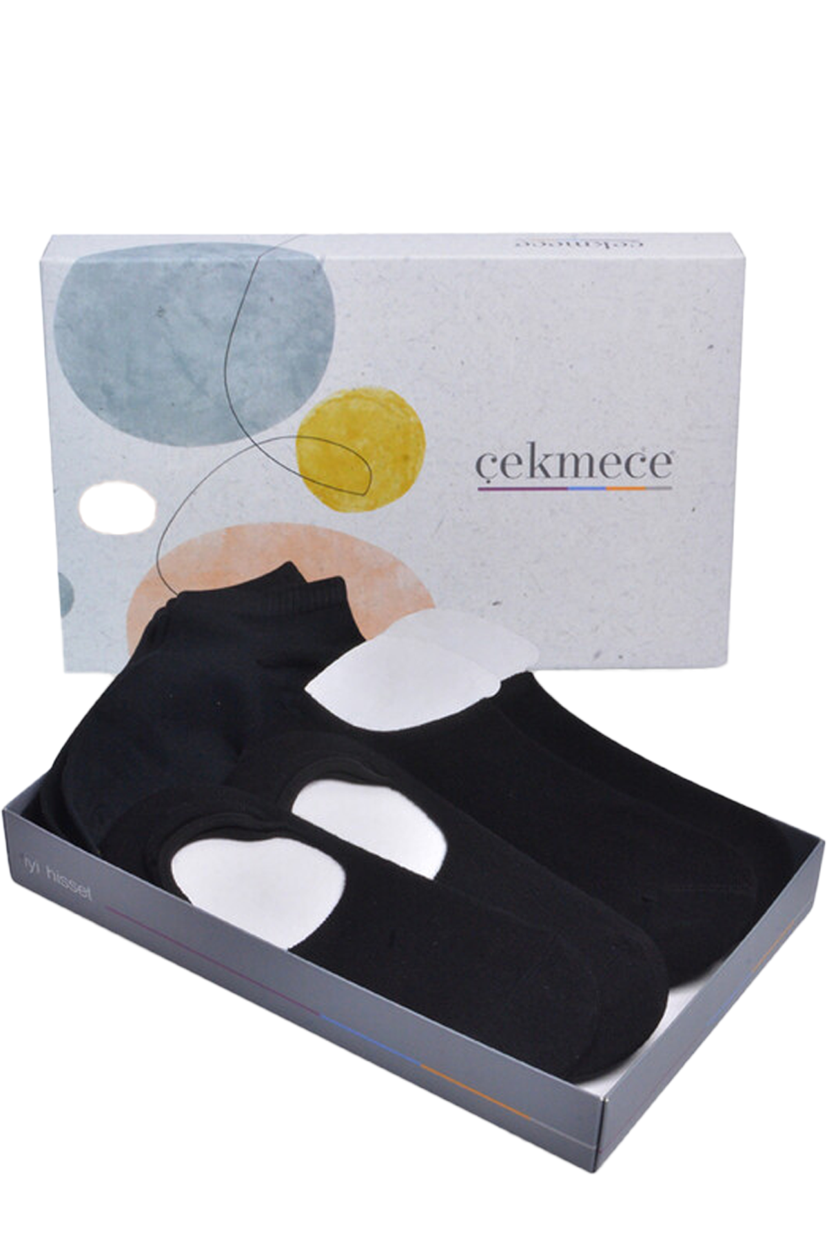 Çekmece - Çekmece 6′lı Erkek Karışık Bambu Çorap Set Siyah