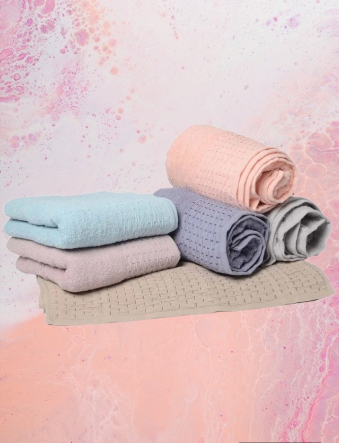 Çekmece 6&prime;Lı Havlu Pastel - 1