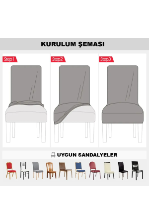 Çekmece Bambu Sandalye Örtüsü Gül Kurusu - 2