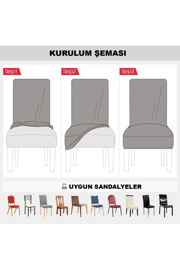 Çekmece Bambu Sandalye Örtüsü Gül Kurusu - 2