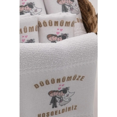 Çekmece Düğün Havlusu Gelin Damat - 3