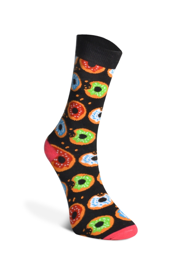 Çekmece Hareketli Desenli Unisex Çorap Donut - 1