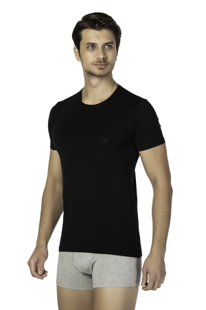 DS Damat DS0400 Comfort Bisiklet Yaka T-shirt Atlet Siyah - 2