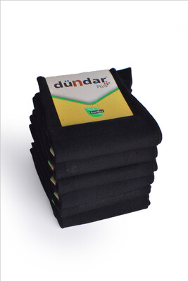 Dündar Plus 6'lı Bambu Penye Çorap Siyah - 5