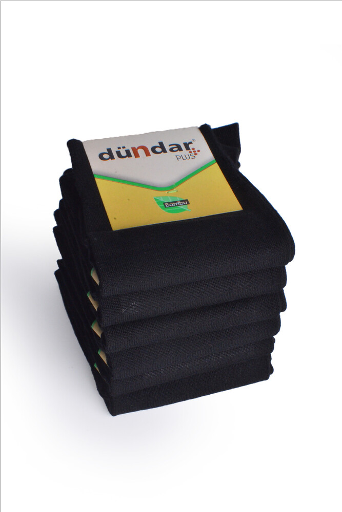 Dündar Plus 6'lı Bambu Penye Çorap Siyah - 5