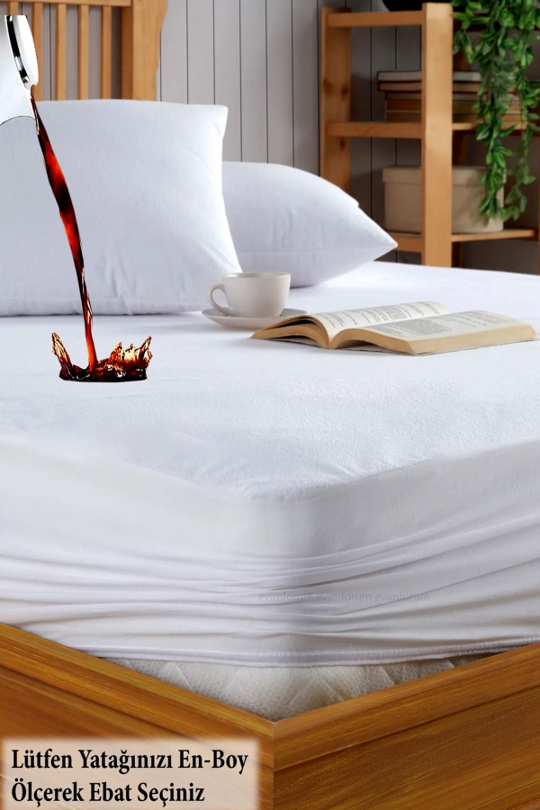 Çekmece Fitted Full Kenar Su Sıvı Geçirmez Yatak Koruyucu - Alez Çarşaf 160x200 - 1