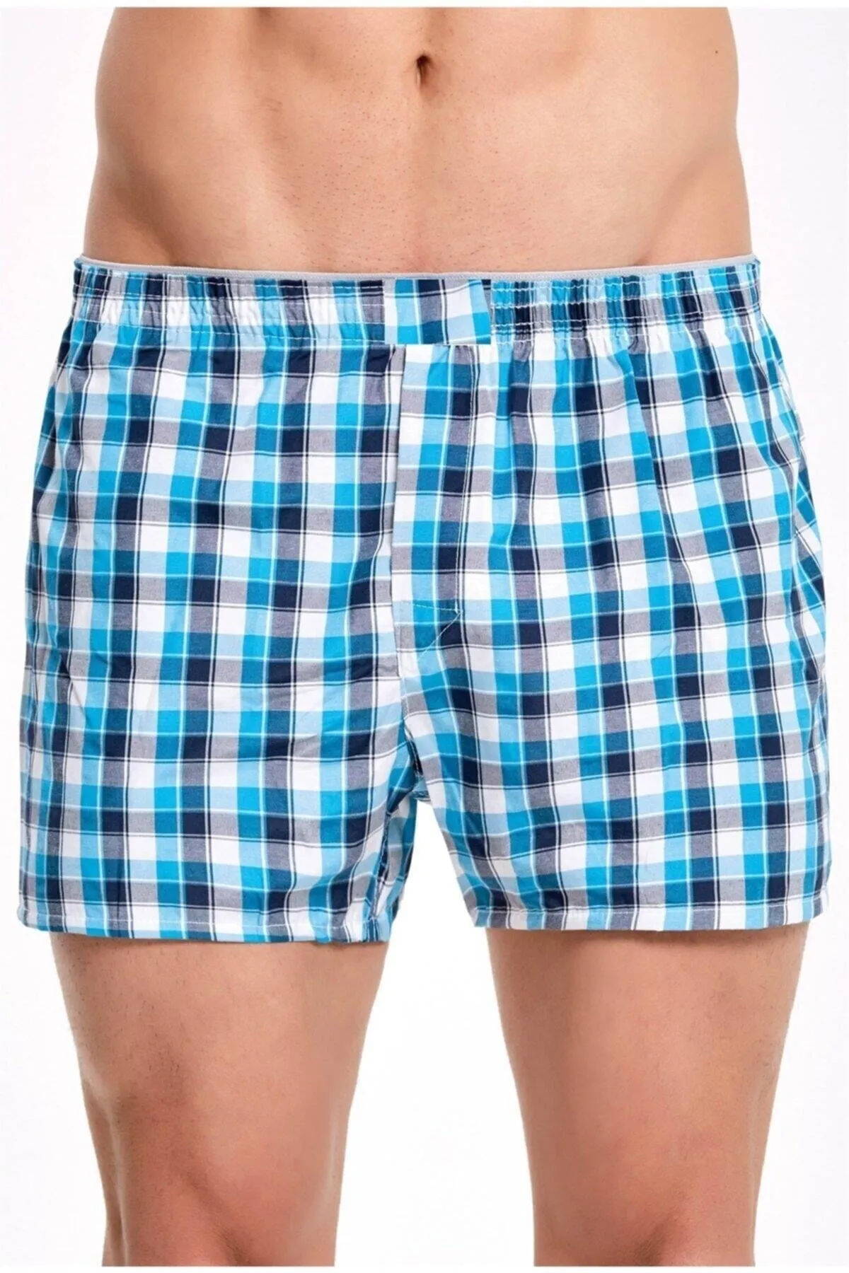 İlke Poplin Boxer 3'lü Çok Renkli - 1